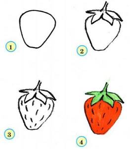 как рисовать фрукты и ягоды